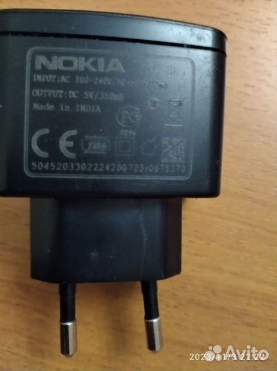 Зарядное устройство оригинал для Nokia 1202,101