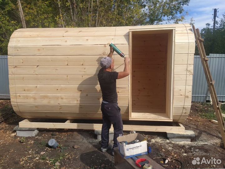 Баня-бочка квадро с доставкой