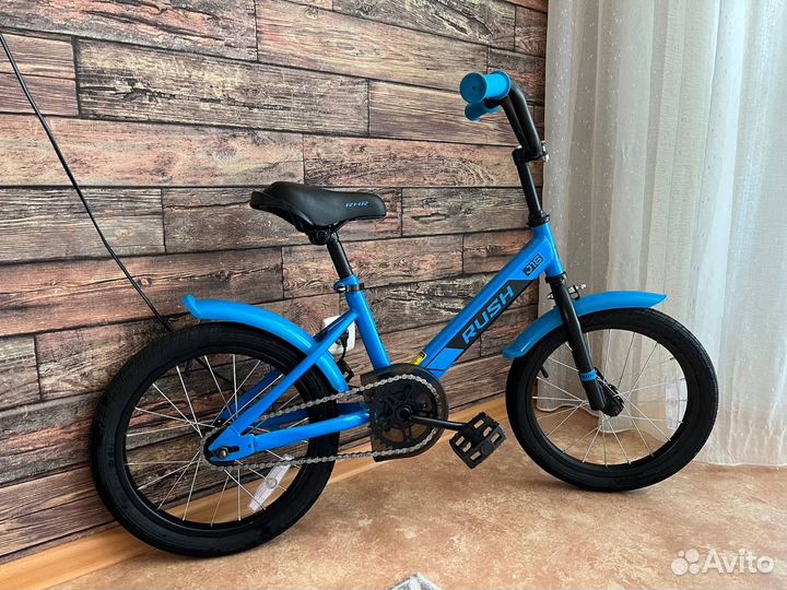 Детский велосипед 16 JR rush hour синий