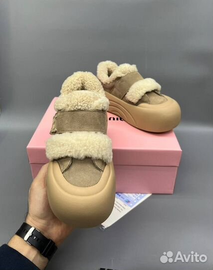 Кеды Miu Miu На Липучке С Мехом Размеры 36-40