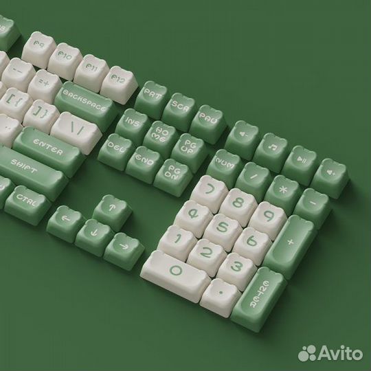 Кейкапы Сет Akko Matcha Bear OEM (122-key)