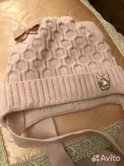 Шапки демисезонные для девочек 44 46