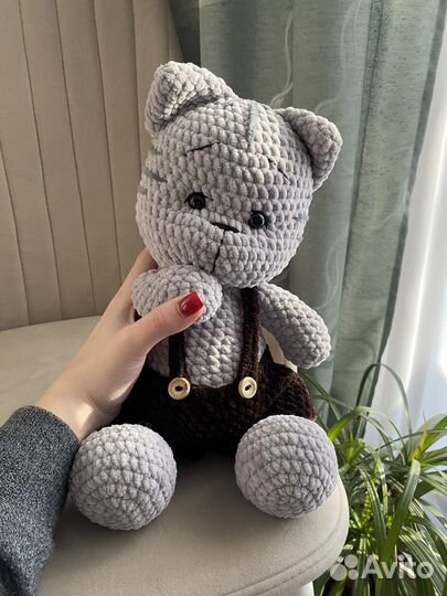 Вязаный котёнок Плюшевые игрушки