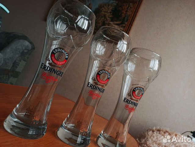 Пивные бокалы Erdinger футбольные