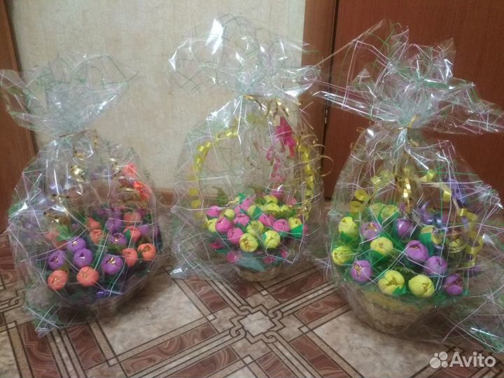 Бантики для девочек,на выписку,броши,сладкие букет
