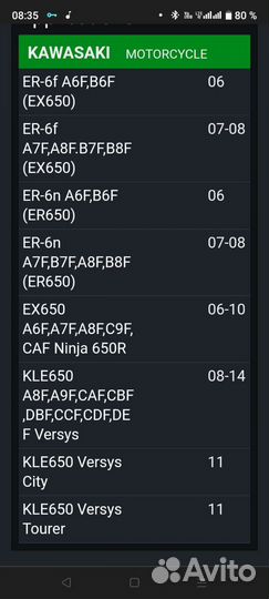 Воздушны фильтр kawasaki er-6