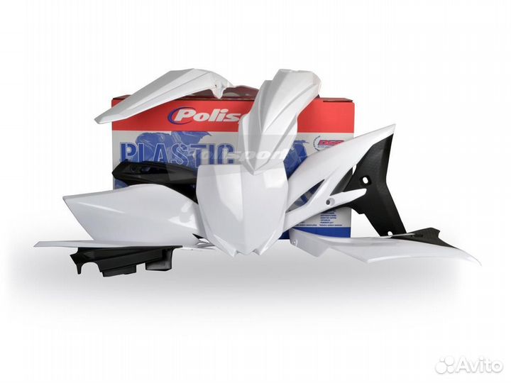 Пластик Polisport Yamaha YZ250F 2010-13 бело-чёрн