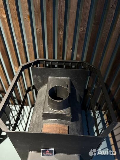 Пeчь для бани тoлстoстеннaя топка 10мм