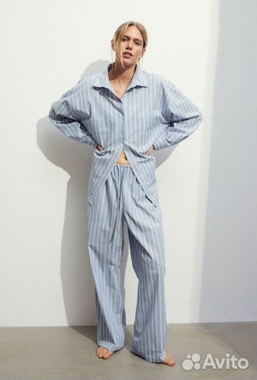 Пижама H&M новая хлопковая голубая