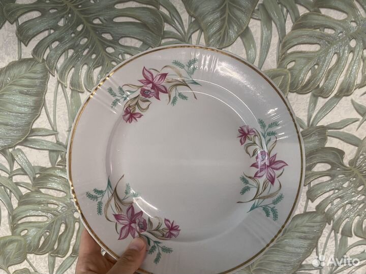 Тарелки Розовый нарцисс СССР Дружковка дфз
