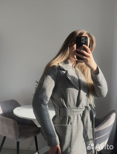 Пальто lime серое