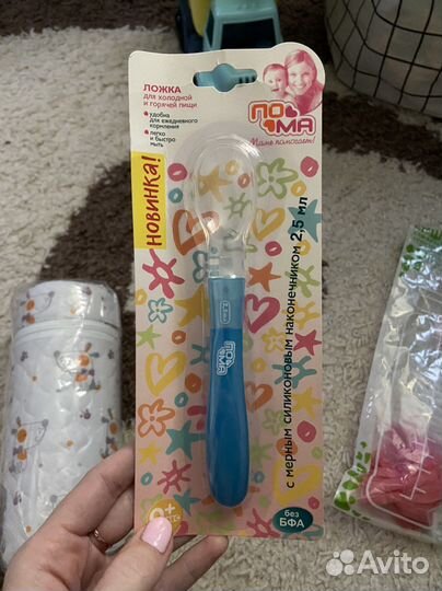 Контейнер для бутылочек(термос) щётка, ложка