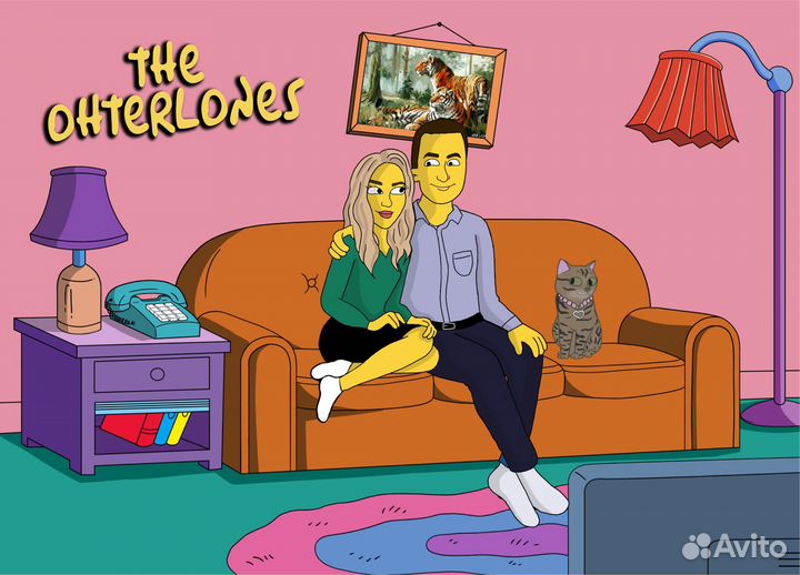 Портрет в стиле Симпсоны