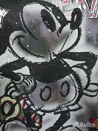 Свитшот женский яркий принт стразы