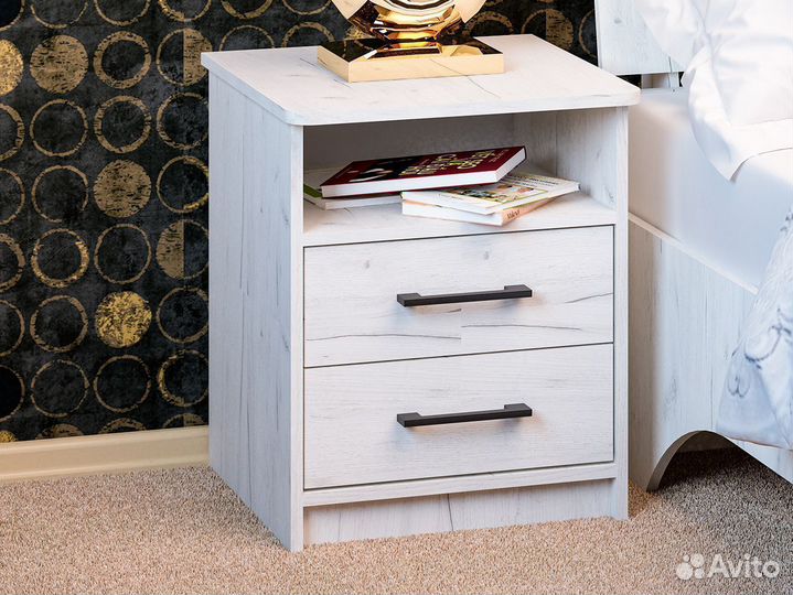 Тумба прикроватная тп-2-3 с ящиками и нишей