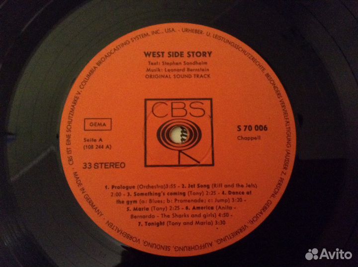 Грампластинка West Side Story
