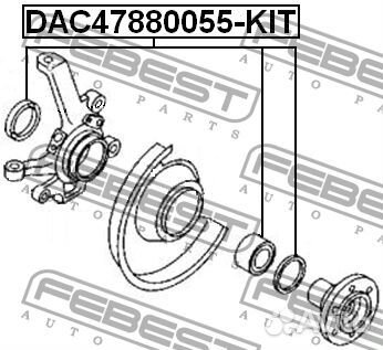 Подшипник ступицы mazda BT-50 06-11 передний Febes