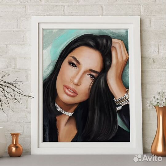 Портрет по фото на холсте