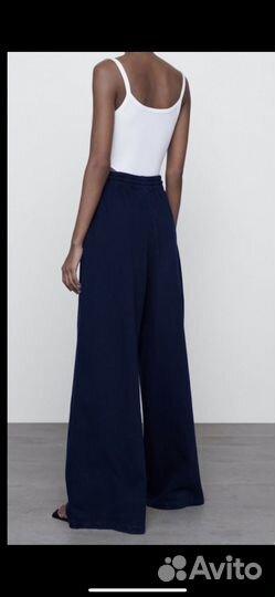 Широкие брюки zara из джинсы