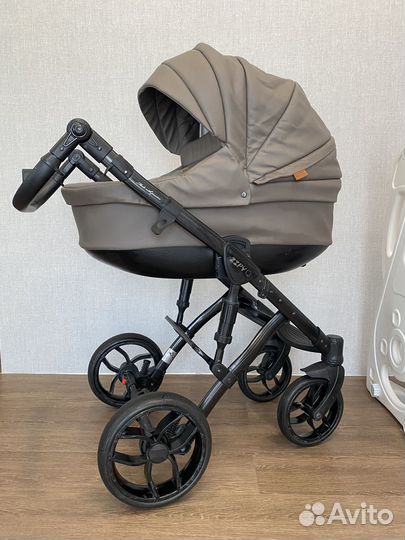 Детская коляска Baby Merc кожа 3 в 1