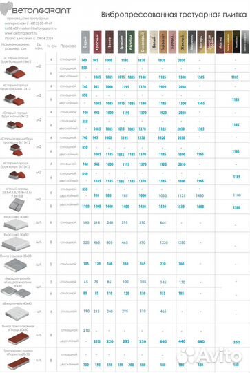 Тротуарная плитка 