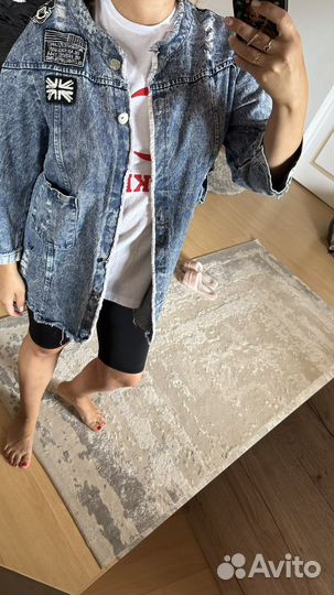 Джинсовка удлиненная