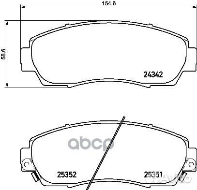 P28068 колодки дисковые передниеHonda CR-V 2.0