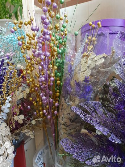 Искусственные цветы, ветки все 50р.шт