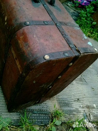 Дорожный чемодан 19в, антиквариат