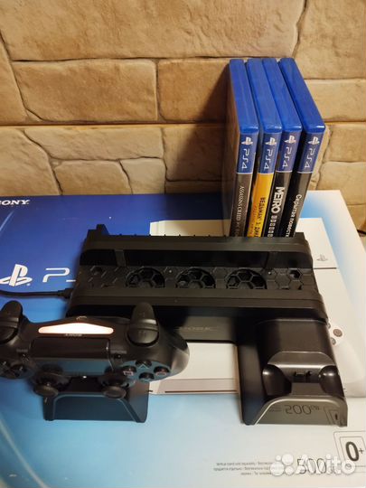 Подставка с охлаждением + зарядка + полка с играми