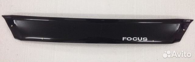 Дефлектор капота Ford Focus 2 короткий на скотче