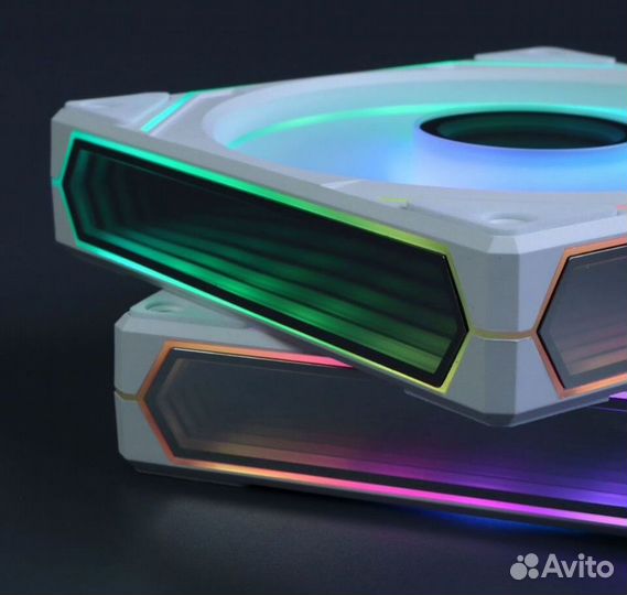 Корпусные вентиляторы 120мм argb 7 штук белые