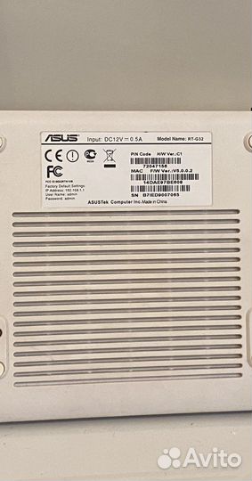Wi fi роутер asus rt g32