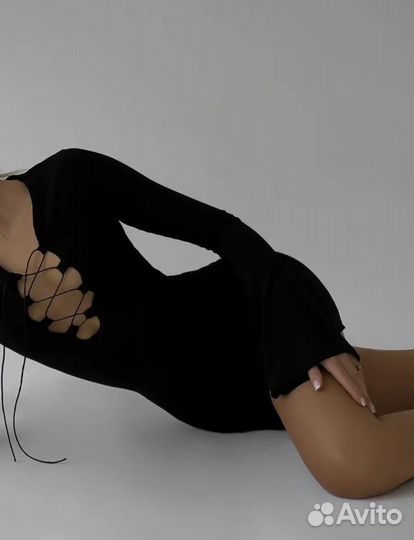 Черное платье мини lookonline