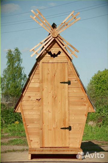 Уличный туалет деревянный Ж767