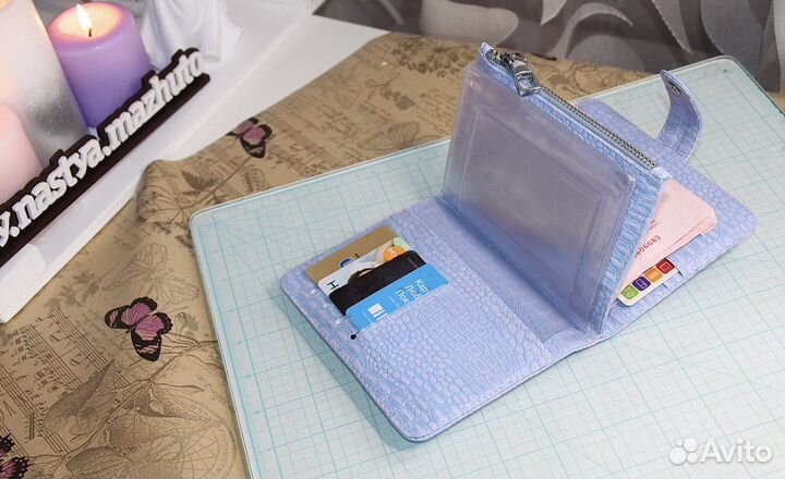 Обложка 4в1 с кошельком (ручнаяработа)