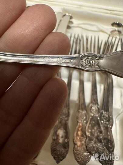 Набор столовых приборов Серебряная роза мельхиор