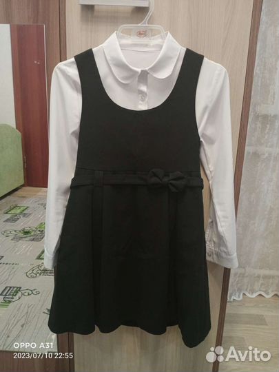 Сарафан школьный черный 116-128