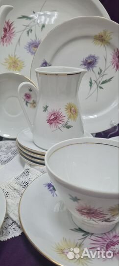 Сервиз винтаж Луговые цветы Германия Freiberger