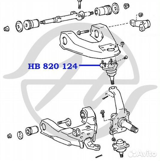 Опора шаровая верхнего рычага передней подвески