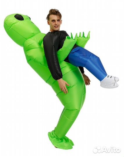 Костюм надувной маскарадный Зеленый Инопланетянин
