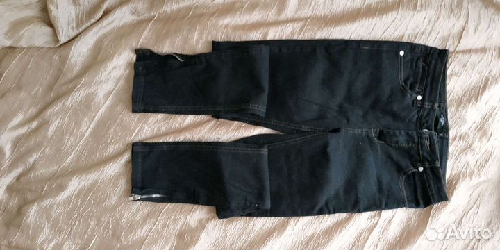 Вещи пакетом. Кожаная куртка, джинсы