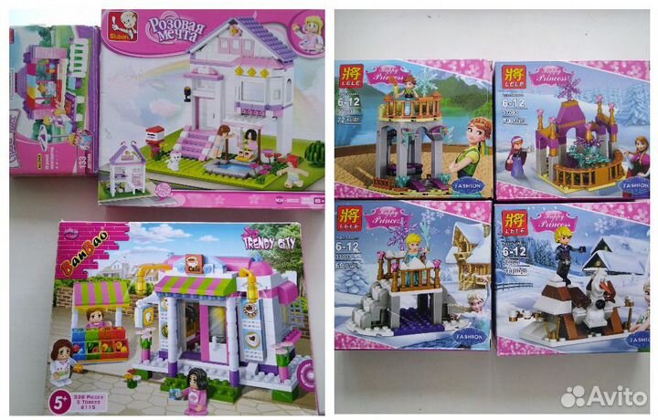 Лего 1000 элементов, 7 наборов