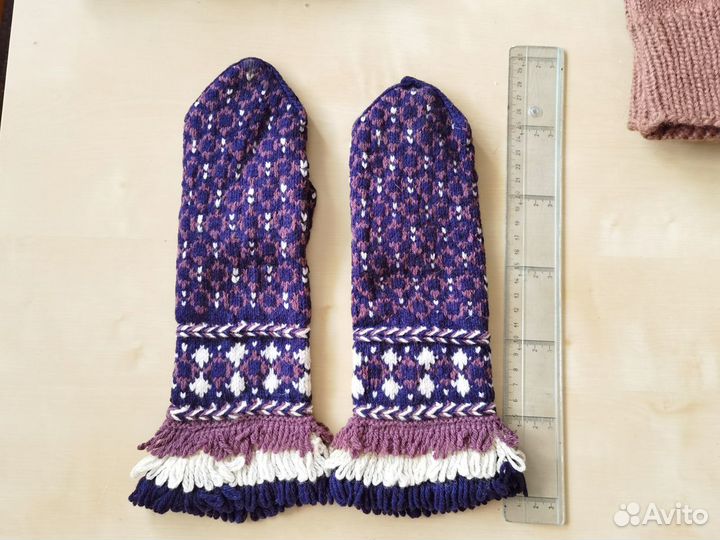 Перчатки разные варежки зимние теплые