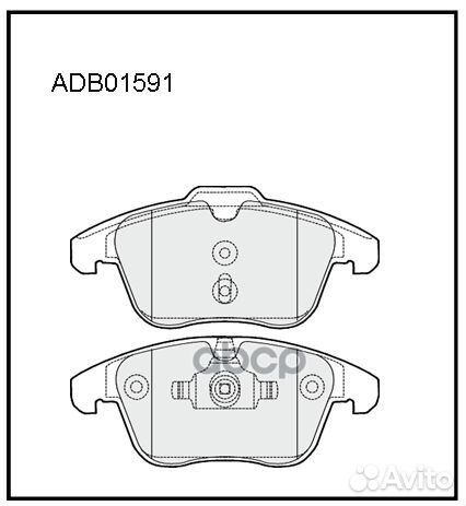 Колодки тормозные дисковые перед ADB01591 A