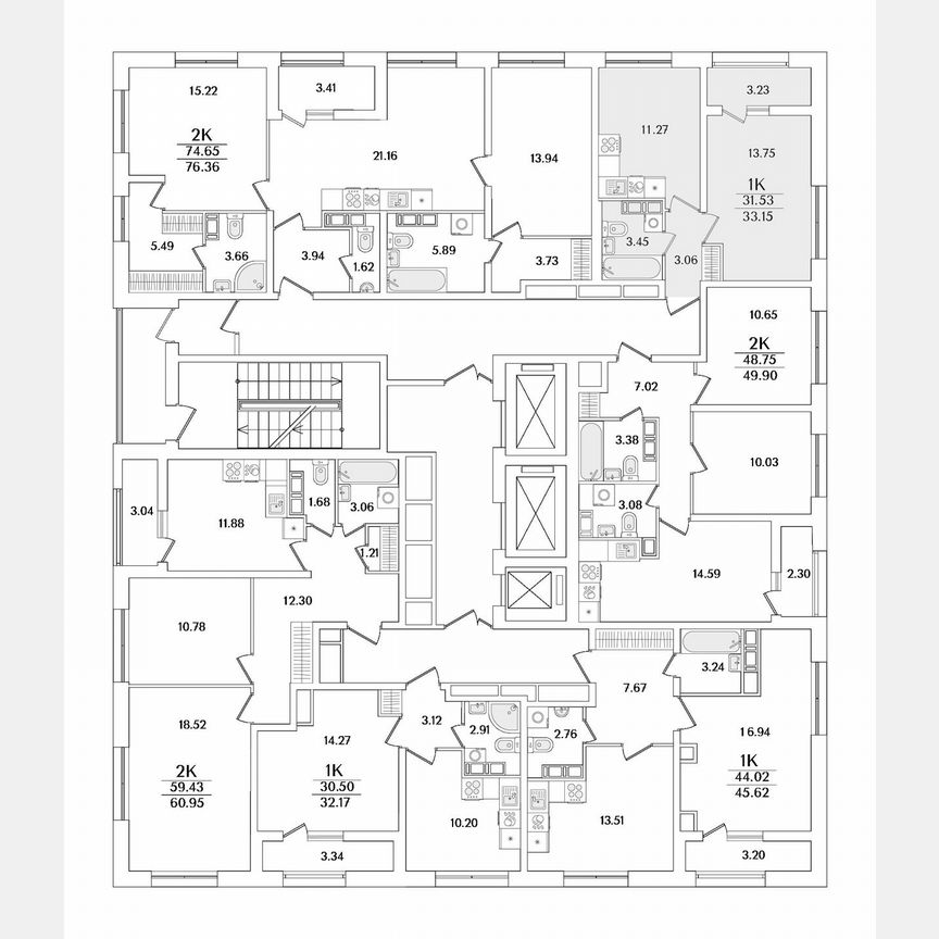 1-к. квартира, 33,2 м², 22/22 эт.