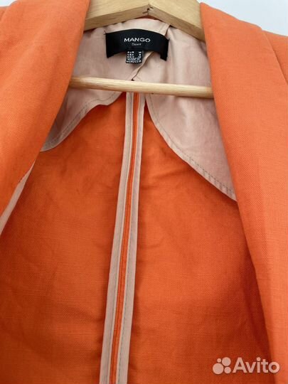 Жакет пиджак оранжевый mango S/M