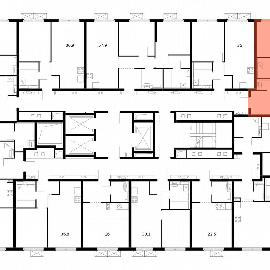 2-к. квартира, 49,6 м², 2/24 эт.