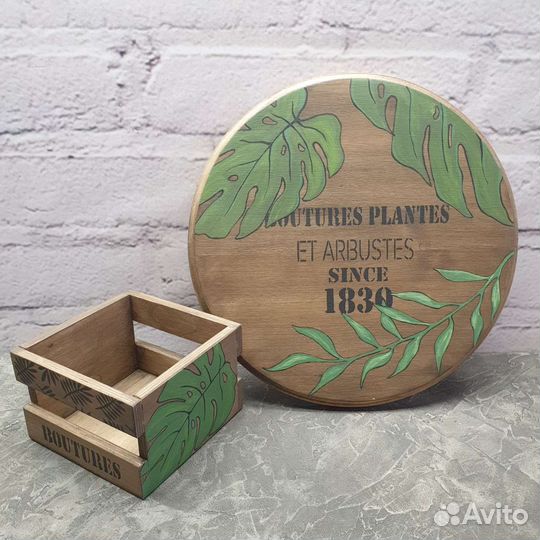 Разделочная сервировочная доска и короб