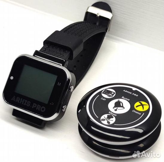 Кнопка вызова официанта и часы пейджер официанта